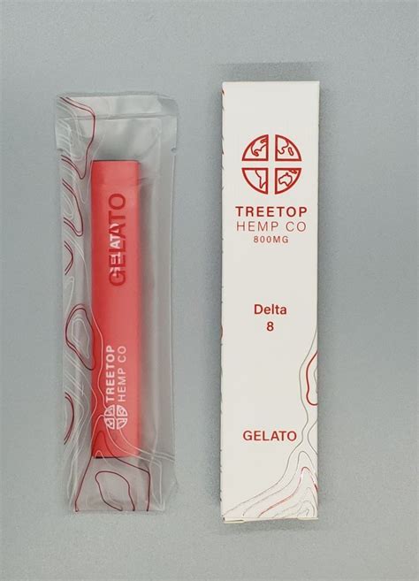 Treetop Hemp Co Delta Mg Disposable Vape Pen Gelato Skin Dipt