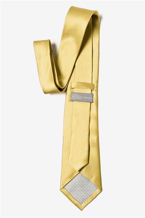 Rich Gold Silk Tie For Men Solid Neckties Collection