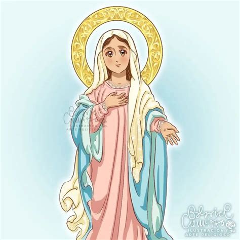 Mar A Reina De La Paz Virgen Caricatura Fotos De Jes S Oraciones