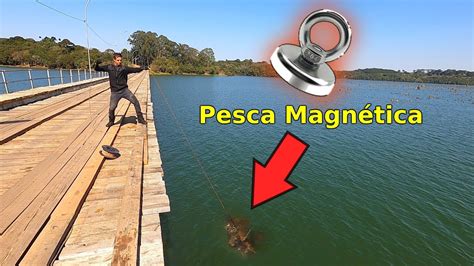 Pesca Magnética na Ponte Procurando Armas jogadas na represa YouTube