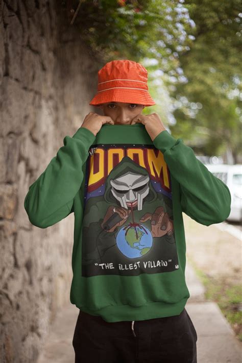 Mf Doom Hip Hop Sweatshirt Rapper Clothing Free Shipping Rap Etsy