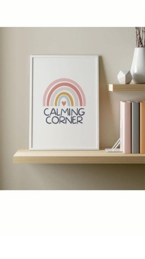 Boho Calm Down Corner Poster Calming Classroom Classroom Decor Toy Room Decor Boho Rainbow