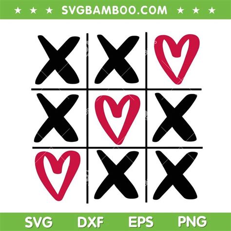 Tic Tac Toe SVG PNG Valentine S Day Xo Xo SVG Valentines Tic Tac Toe