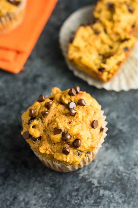 Healthy Pumpkin Chocolate Chip Muffins Recipe Build Your Bite