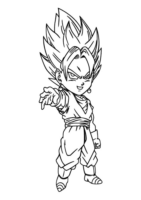 Gogeta Chibi Para Colorir E Desenhar Imprimir Desenhos