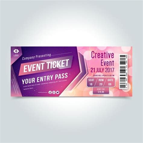 Creative Evento Entry Pass Ticket Design Template Download on Pngtree ...