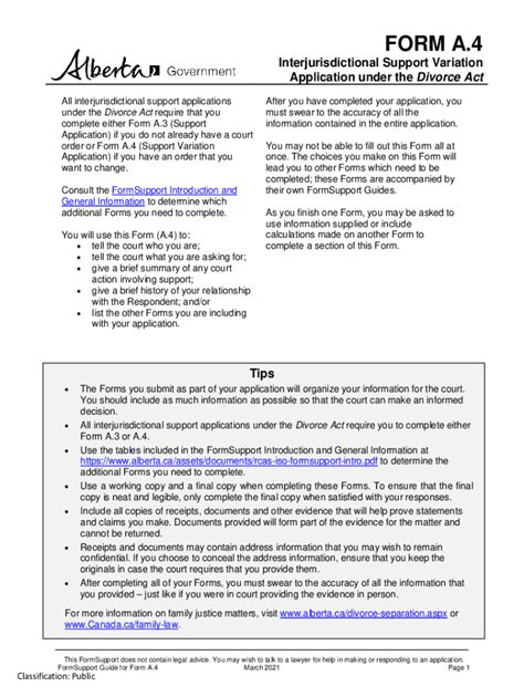 Fillable Online FORM A 4 Interjurisdictional Support Variation