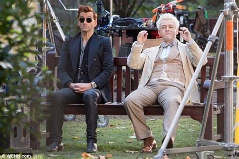 David Tennant And Michael Sheen Behind The Scenes Good Omens Michael