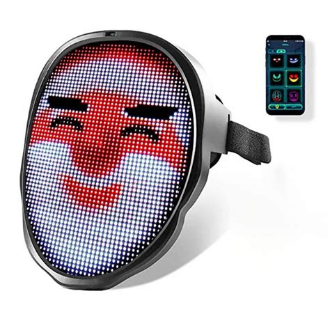 Led Mask With Programmable Bluetooth Face Mask Light Up Mask For