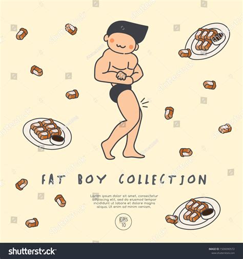 Muscular Man Surrounded By Unhealthy Food Stock Vector (Royalty Free