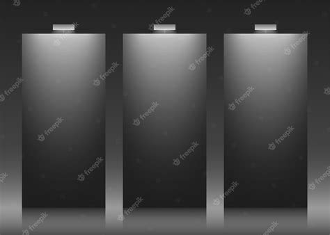 Premium Vector Three Black Vector Backdrops With Copy Space