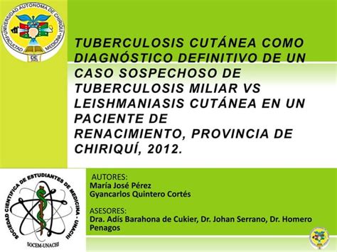 Caso Cl Nico Tuberculosis Cut Nea Ppt