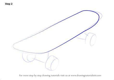 Learn How to Draw Skateboard (Skateboarding) Step by Step : Drawing ...