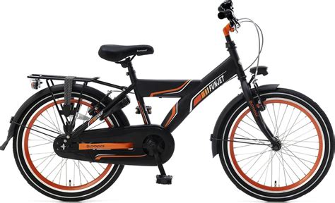 Supersuper Funjet X Kinderfiets Inch Zwart Oranje Bol