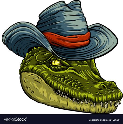 A ferocious alligator head Royalty Free Vector Image