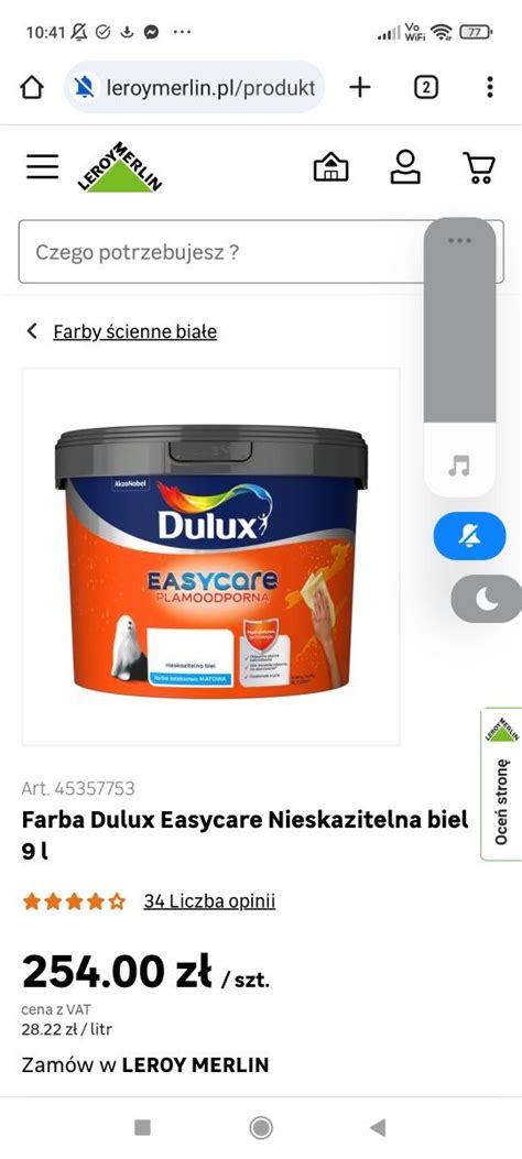 Farba Dulux Easycare Bia A L Sok Ka Olx Pl