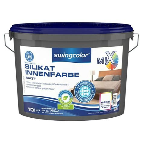 Swingcolor Mix Wandfarbe Silikat Innenfarbe Basismischfarbe 4 Matt