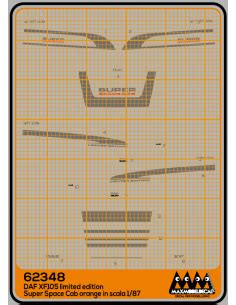 Super Space Cab - DAF kit XF-105 Limited Edition - Model Truck Decals 1/87 – Max Model