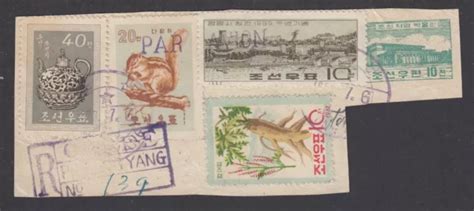 1960ER KOREA BRIEFAUSSCHNITT eingeschriebene Luftpost aus Pjöngjang