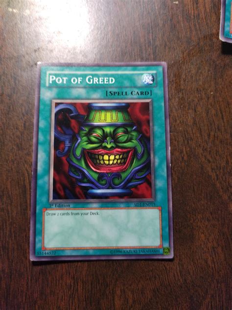 Pot Of Greed 1st Edition Ungraded YuGiOh Structure Deck Dragon