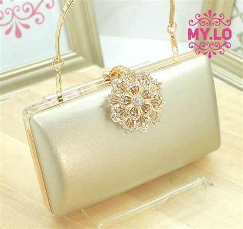 Tas Pesta Wanita Clutch Kondangan Swarovsky Perempuan Party Bag Wedding