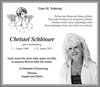 Traueranzeigen Von Christel Schl Sser Trauer Und Gedenken