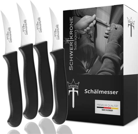 Schälmesser aus Solingen Gemüsemesser Set mit scharfer gebogener