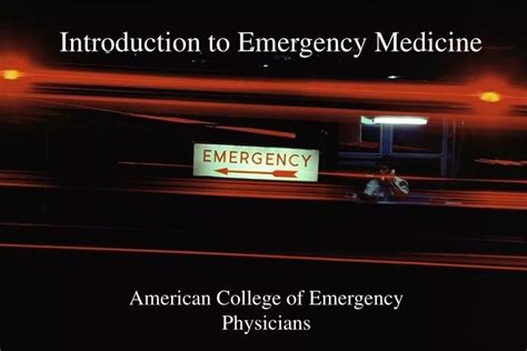 Ppt Introduction To Emergency Medicine Powerpoint Presentation Free