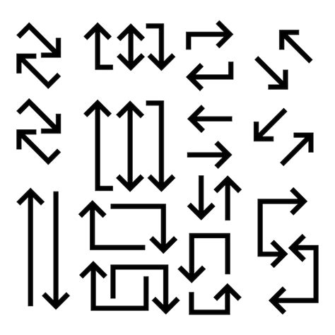 Establecer Iconos De Flecha Iconos De Punteros Vectoriales Para