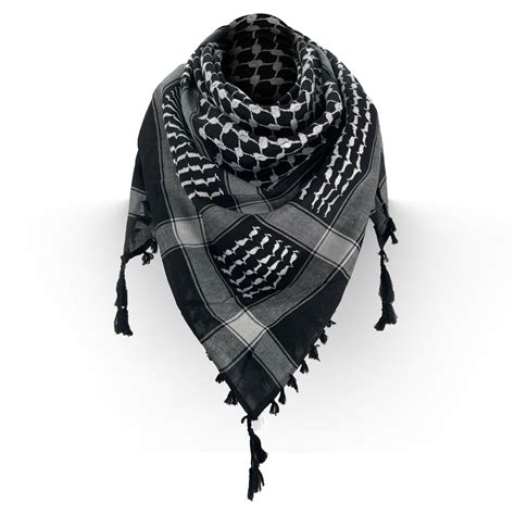 Houndstooth Palestine Scarf Keffiyeh Arafat Hatta Cotton Wide Scarf