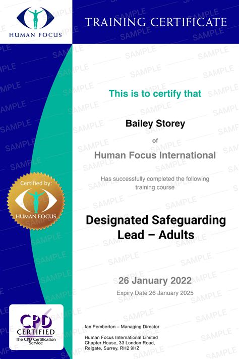 Designated Safeguarding Lead Adults Training Human Focus