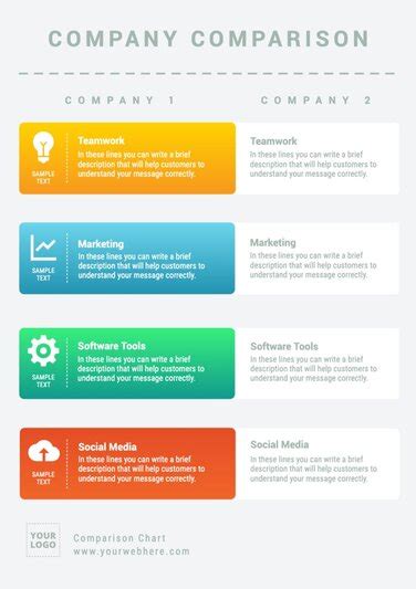 Free Comparison Chart Templates to Customize