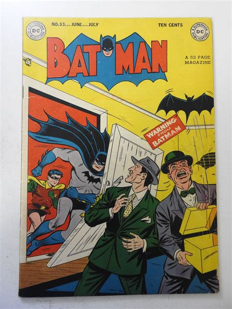 Batman 53 1949 VG Condition Moisture Stain Bc Comic Books