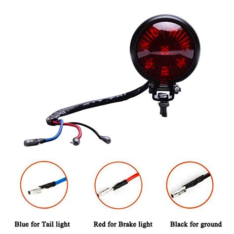 Motorrad LED Rücklicht Bremsleuchte Glas für Harley Chopper Bobber Cafe