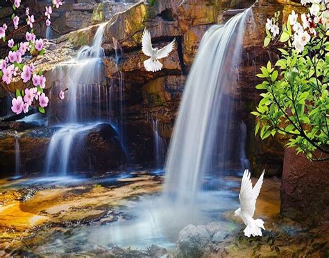 Air Terjun Wallpaper Pemandangan Alam 3d Best Wallpaper Best Wallpaper