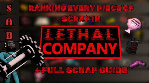 The Lethal Company Scrap Tier List YouTube