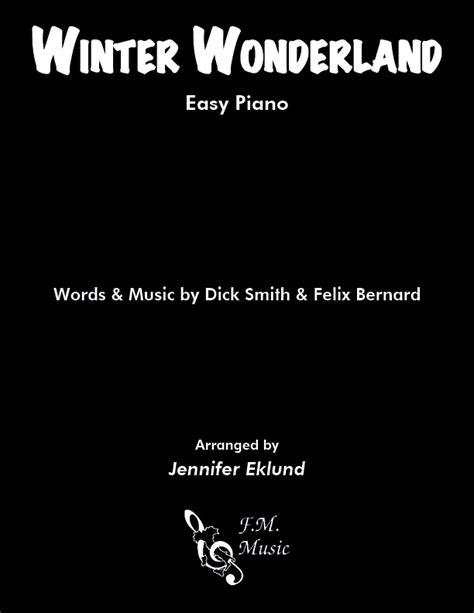 Winter Wonderland (Easy Piano) By Bing Crosby - F.M. Sheet Music - Pop ...