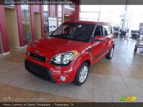 Molten Red 2013 Kia Soul Black Soul Logo Cloth Interior