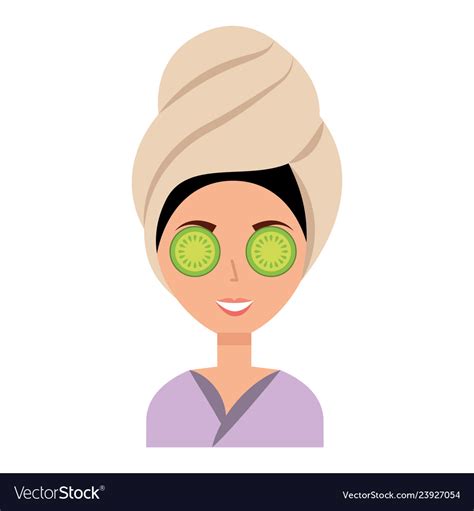 Woman Skin Care Spa Royalty Free Vector Image VectorStock