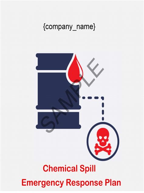 Chemical Spill Emergency Response Plan 20287 1 Sample Pdf