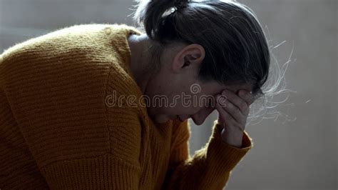 Mature Female Struggles From Mental Bad Health At Home Stock Footage Video Of Mature Fatigue
