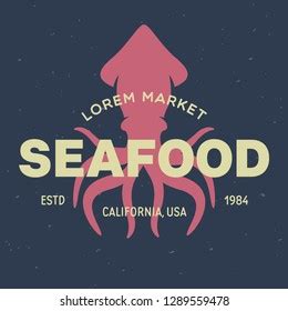 Lobster Seafood Vintage Icon Lobster Label Stock Vector Royalty Free