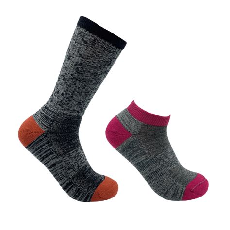 Womens Lightweight Merino Wool Socks Crew 2 Pairs Wildly Goods