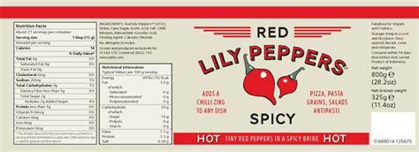 Hot Spicy Red Lily Peppers Tin J S LILY Tiger LilyPeppers