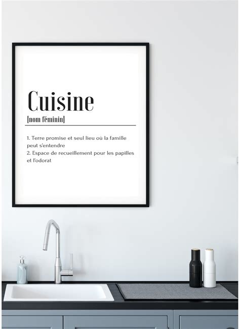 Affiche D Finition Cuisine Id Al Pour Votre D Coration Murale L