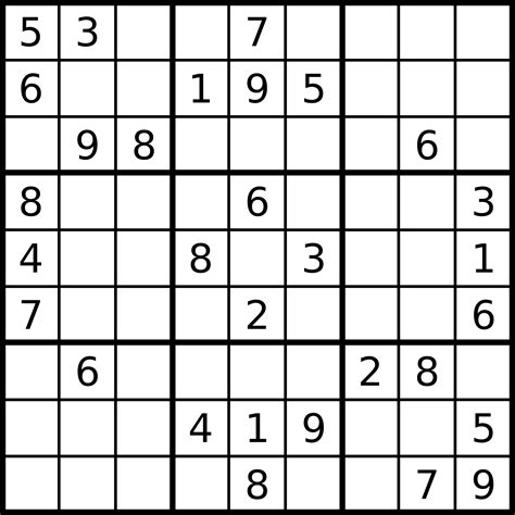 Printable Soduku Puzzles