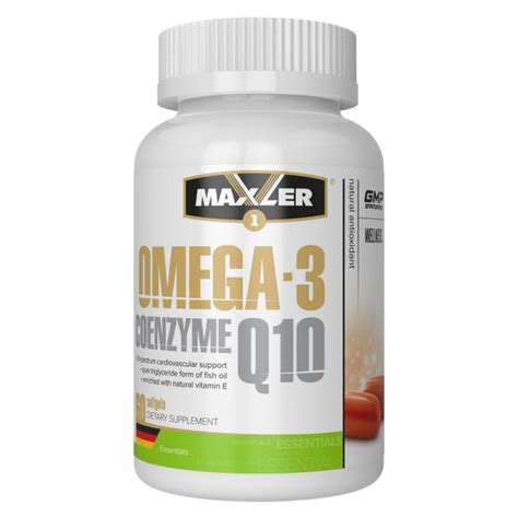 Maxler Omega 3 Coenzyme Q10 ( Омега 3 и Коэнзим Q10 ), 60 софтгелей ...