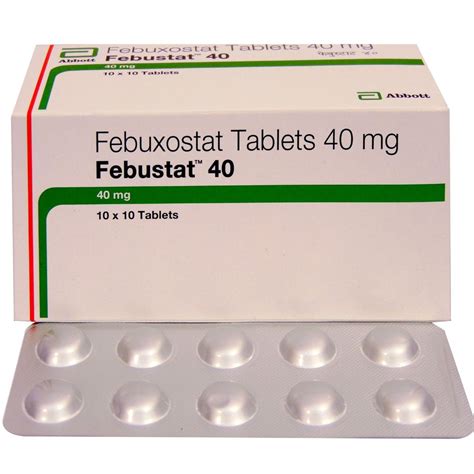 Febuxostat Tablets 40 Mg Abbott 10 X 10 At Rs 65 Stripe In Nagpur