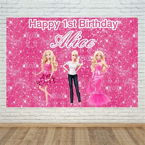 Barbie Backdropgirl Birthday Backdropbirthday Backdropbarbie Banner