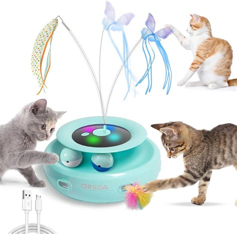 GoldenSun ORSDA 3 In 1 Interactive Cat Toys For Indoor Cats 2000mAh